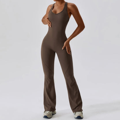 Women's Seamless Fitness Jumpsuit – Stretch One-Piece Yoga & Workout Romper