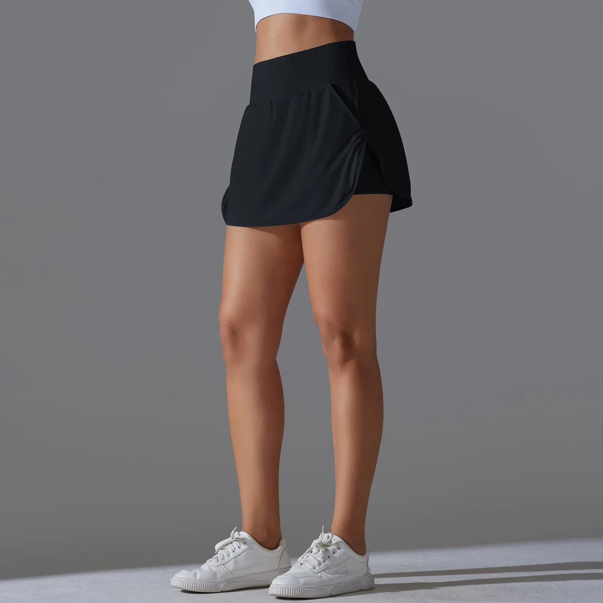 High-Waist Active Tennis Skirt