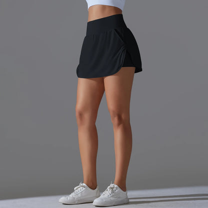High-Waist Active Tennis Skirt