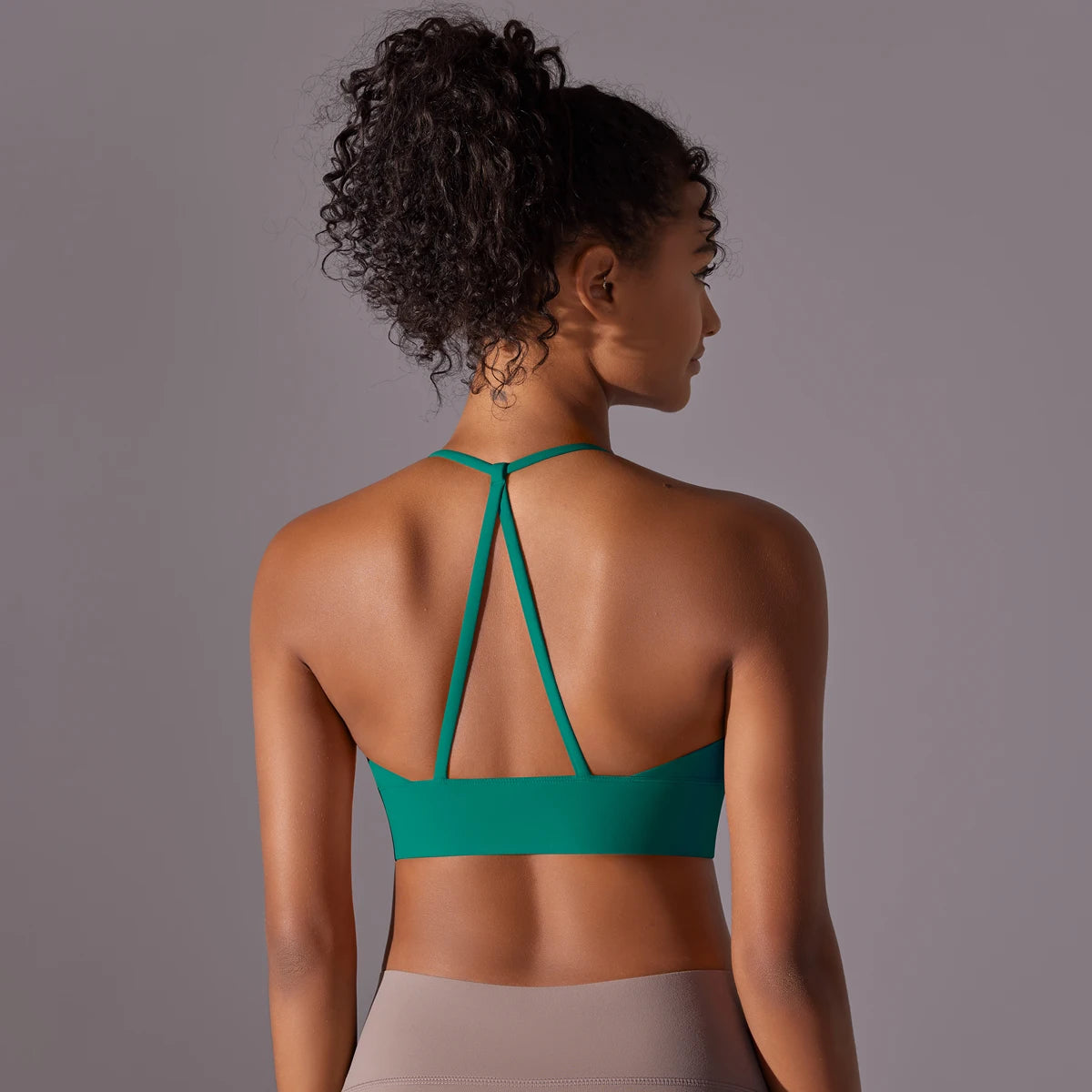 Backless Push-Up Sports Bra with Removable Pads