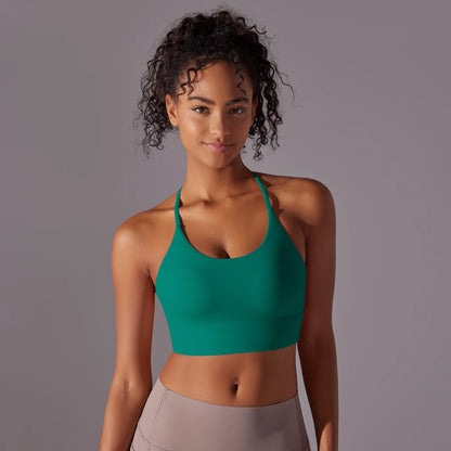 Backless Push-Up Sports Bra with Removable Pads