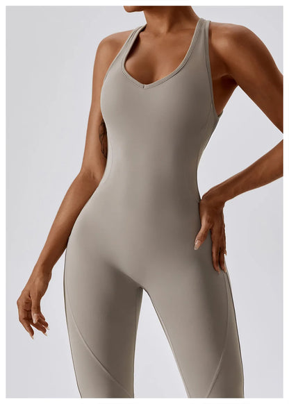 Women's Seamless Fitness Jumpsuit – Stretch One-Piece Yoga & Workout Romper