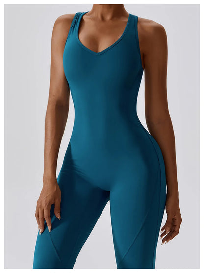 Women's Seamless Fitness Jumpsuit – Stretch One-Piece Yoga & Workout Romper