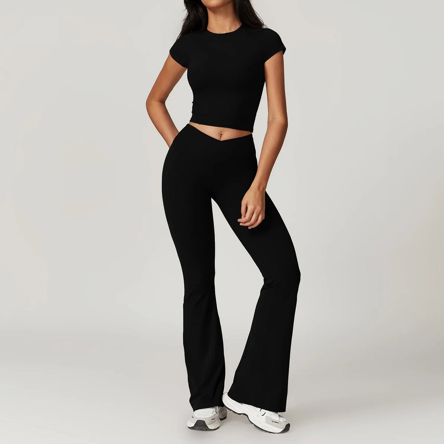 Sculpt & Move 2-Piece Short Sleeve Activewear Set