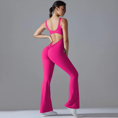 V-Back Sculpting Workout Jumpsuit