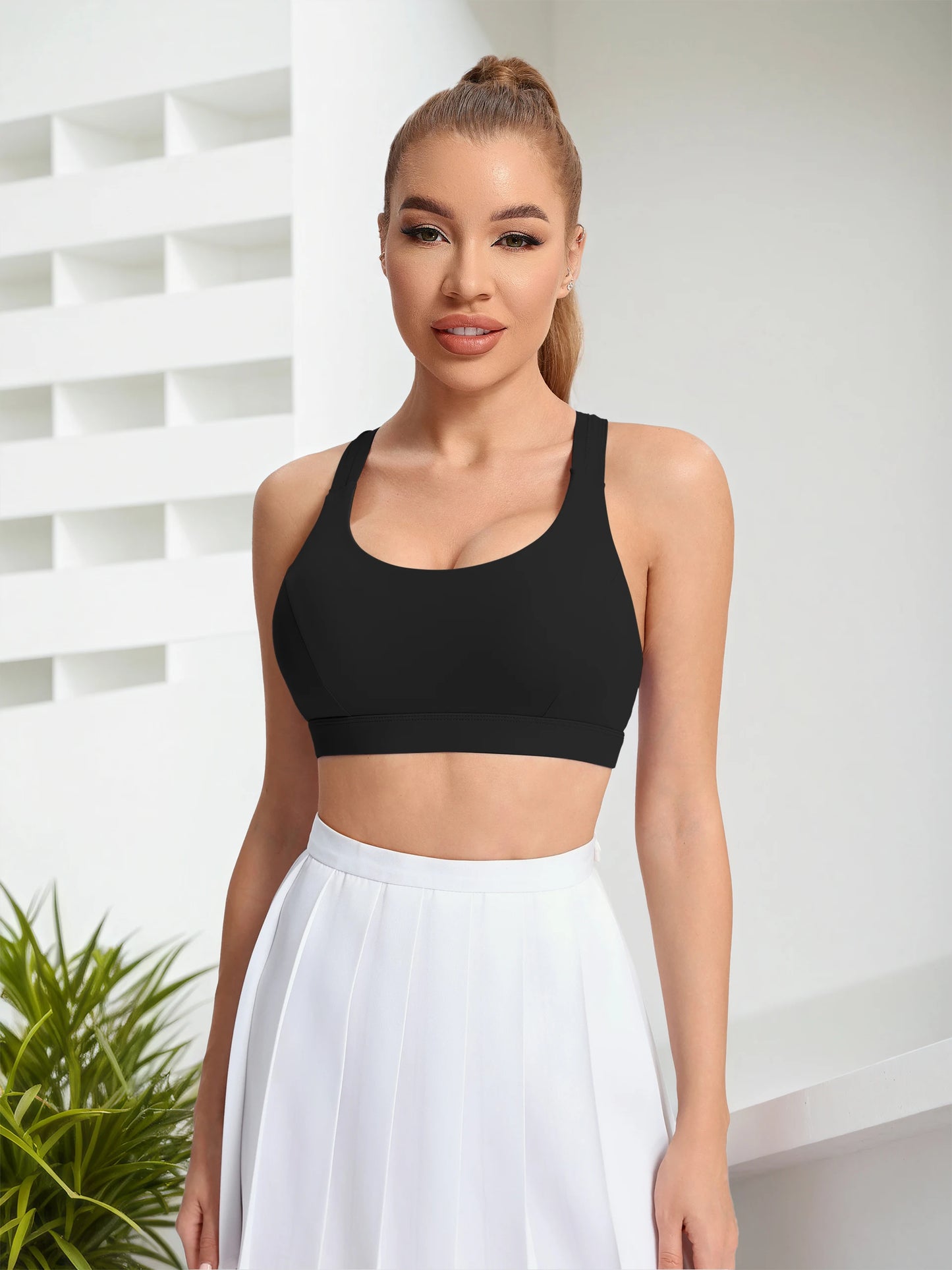Cross-Back Sculpt Sports Bra