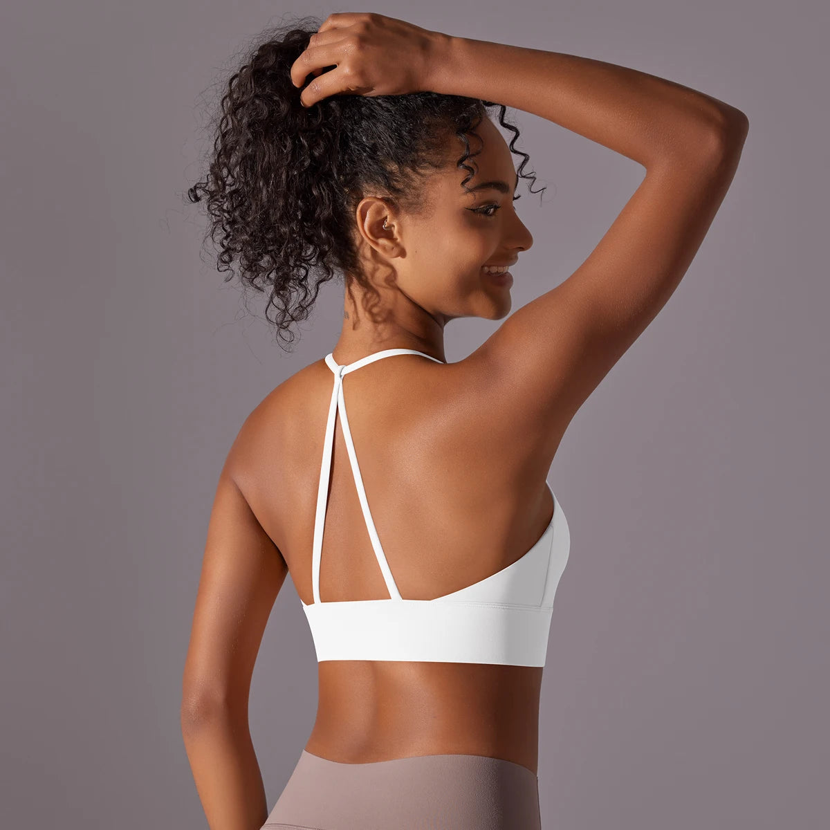 Backless Push-Up Sports Bra with Removable Pads