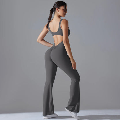 V-Back Sculpting Workout Jumpsuit