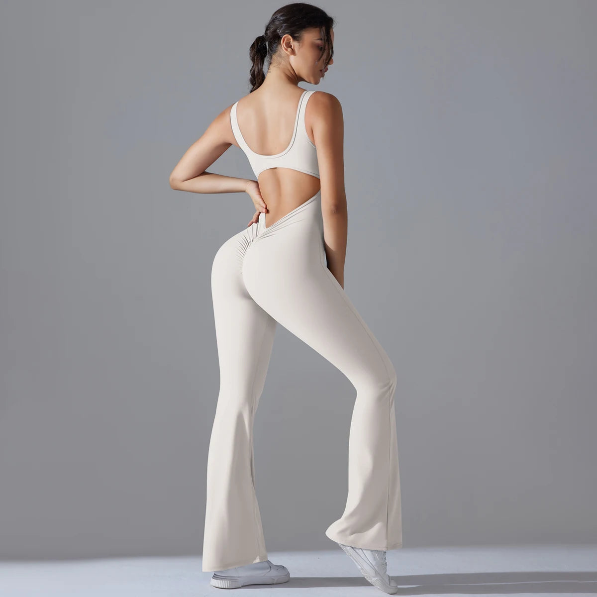 V-Back Sculpting Workout Jumpsuit
