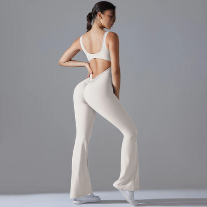 V-Back Sculpting Workout Jumpsuit
