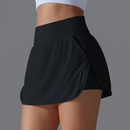 High-Waist Active Tennis Skirt