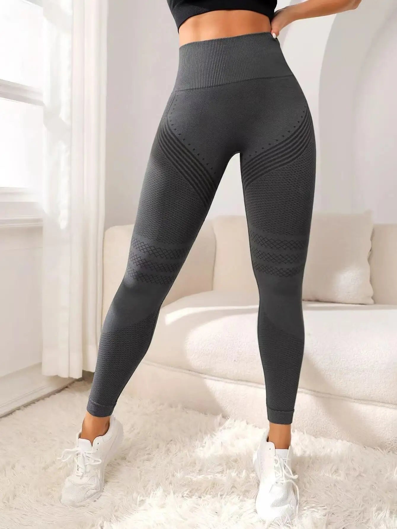 Women’s 3D Sculpt High-Waist Butt-Lifting Workout Leggings with Tummy Control