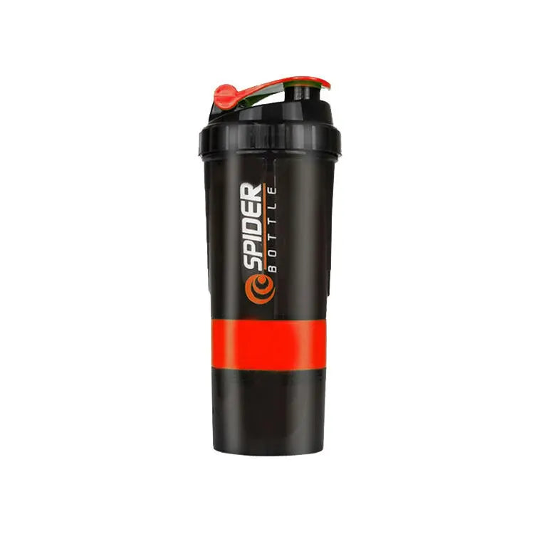 3-Layer Protein Shaker Bottle – Leakproof Mixing Cup with Powder Storage for Gym & Fitness