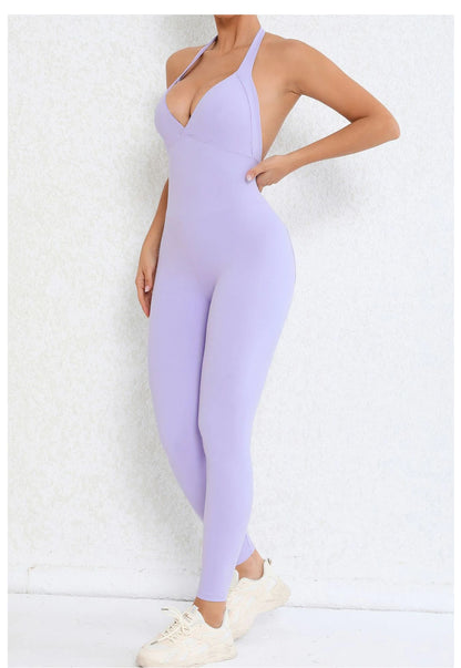 Backless Sculpting Gym Jumpsuit