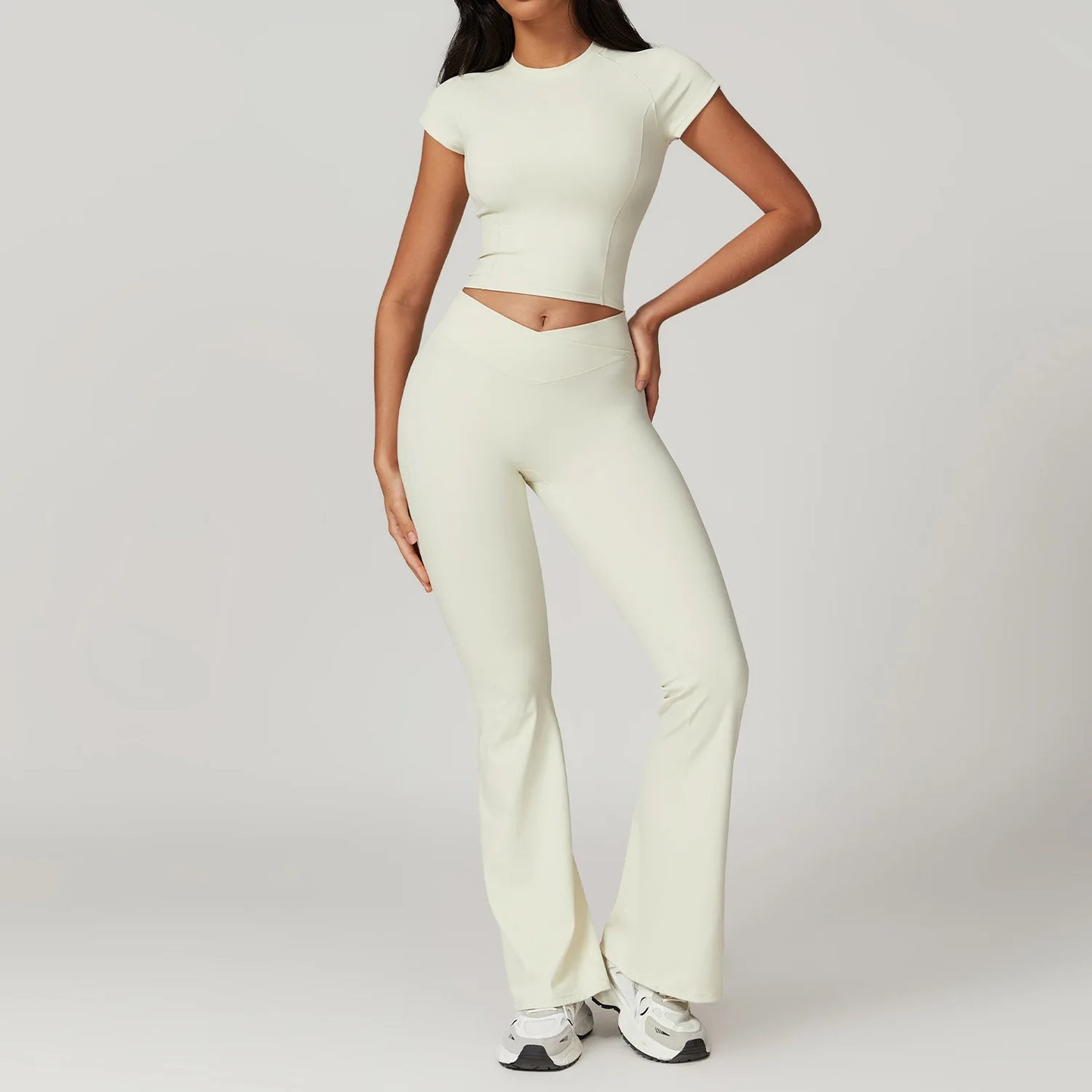 Sculpt & Move 2-Piece Short Sleeve Activewear Set