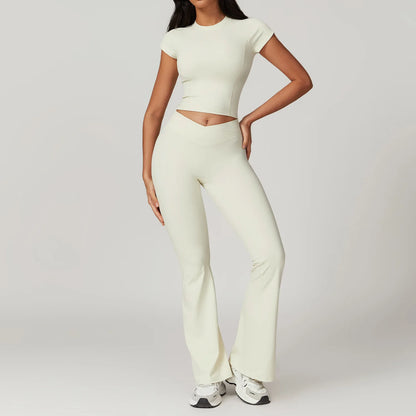Sculpt & Move 2-Piece Short Sleeve Activewear Set