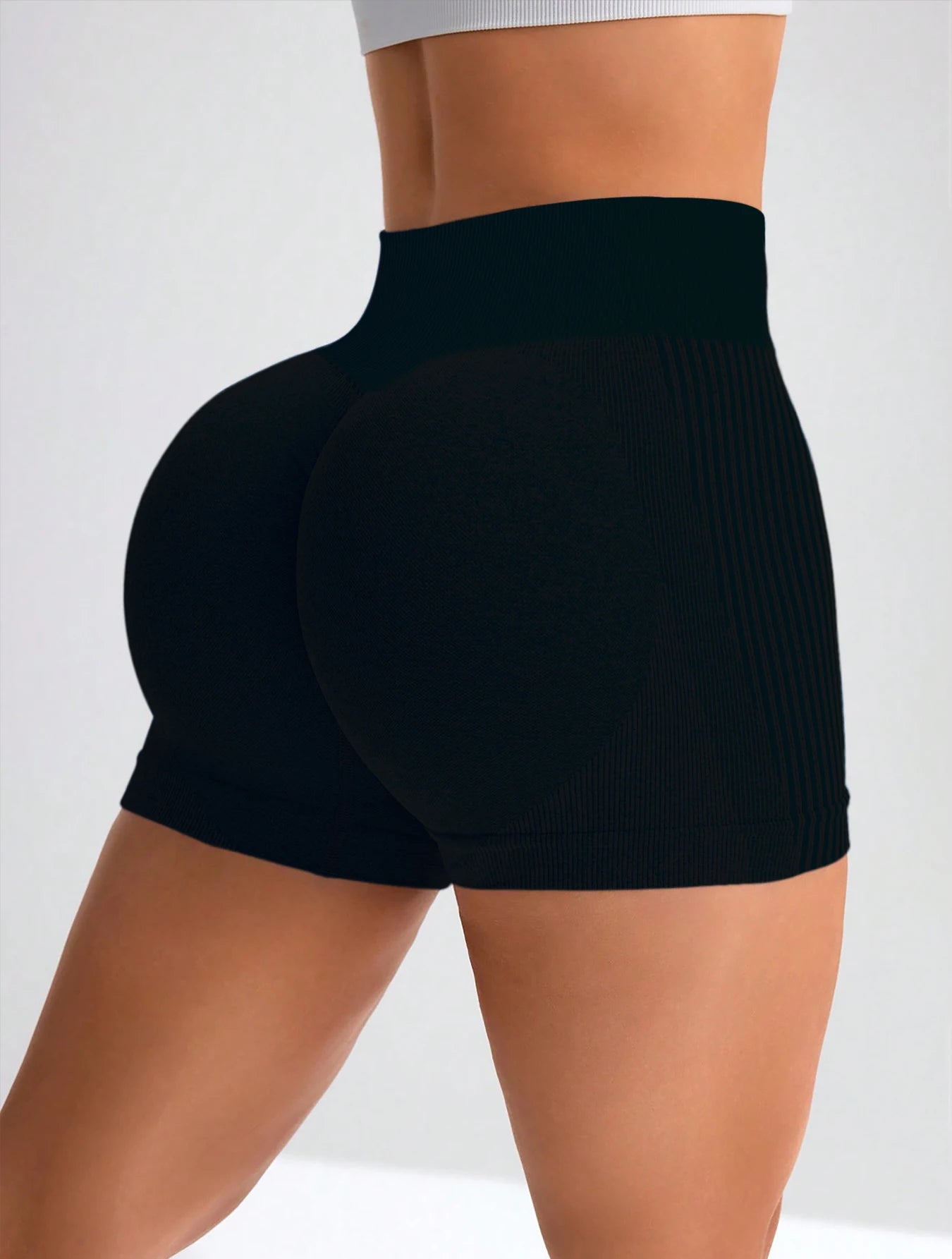 Women's High-Waisted Workout Shorts – Tummy Control Seamless Yoga & Gym Shorts