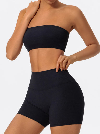 Strapless Two-Piece Workout Set