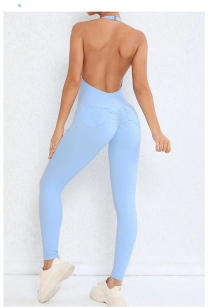 Backless Sculpting Gym Jumpsuit