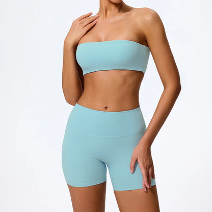 Strapless Two-Piece Workout Set