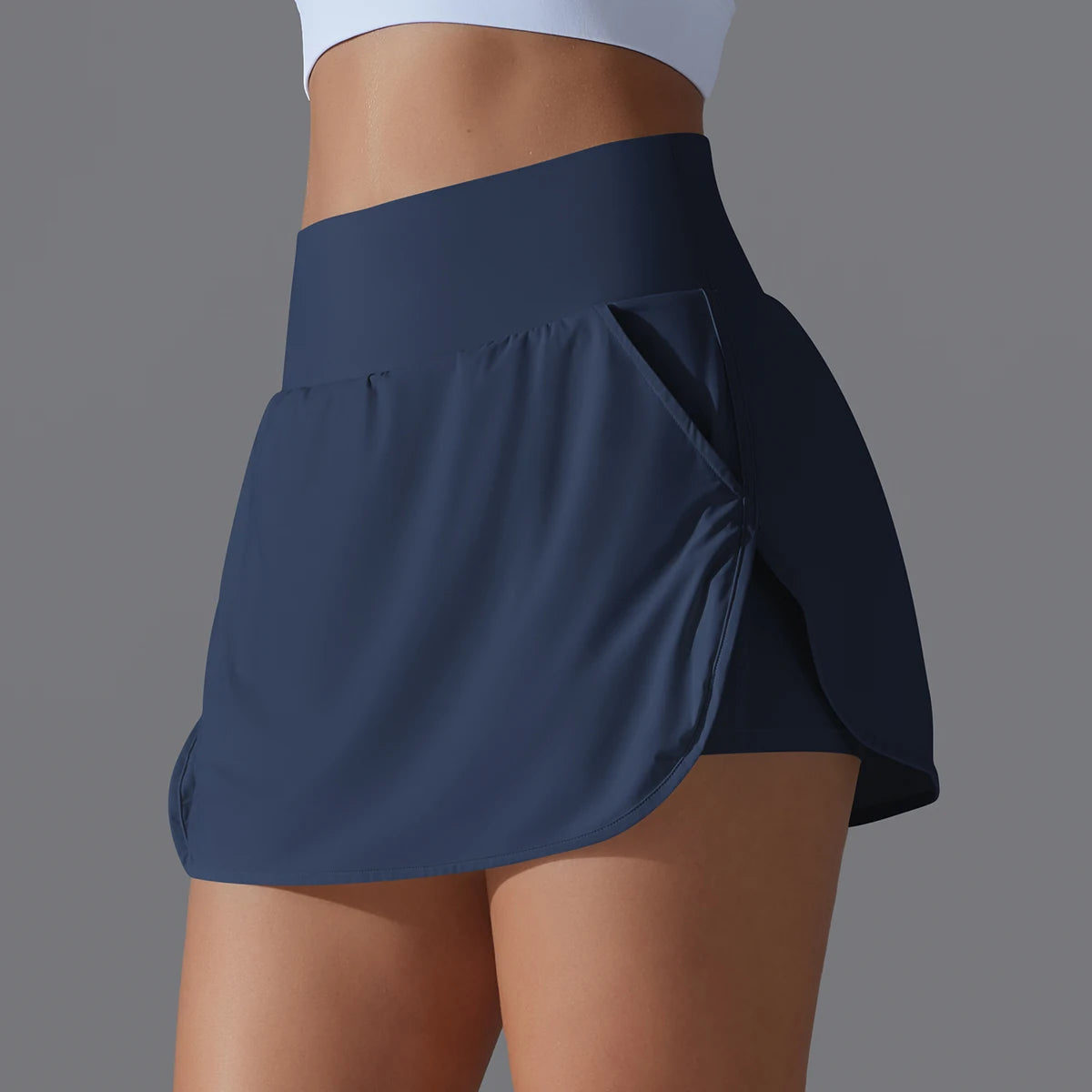 High-Waist Active Tennis Skirt