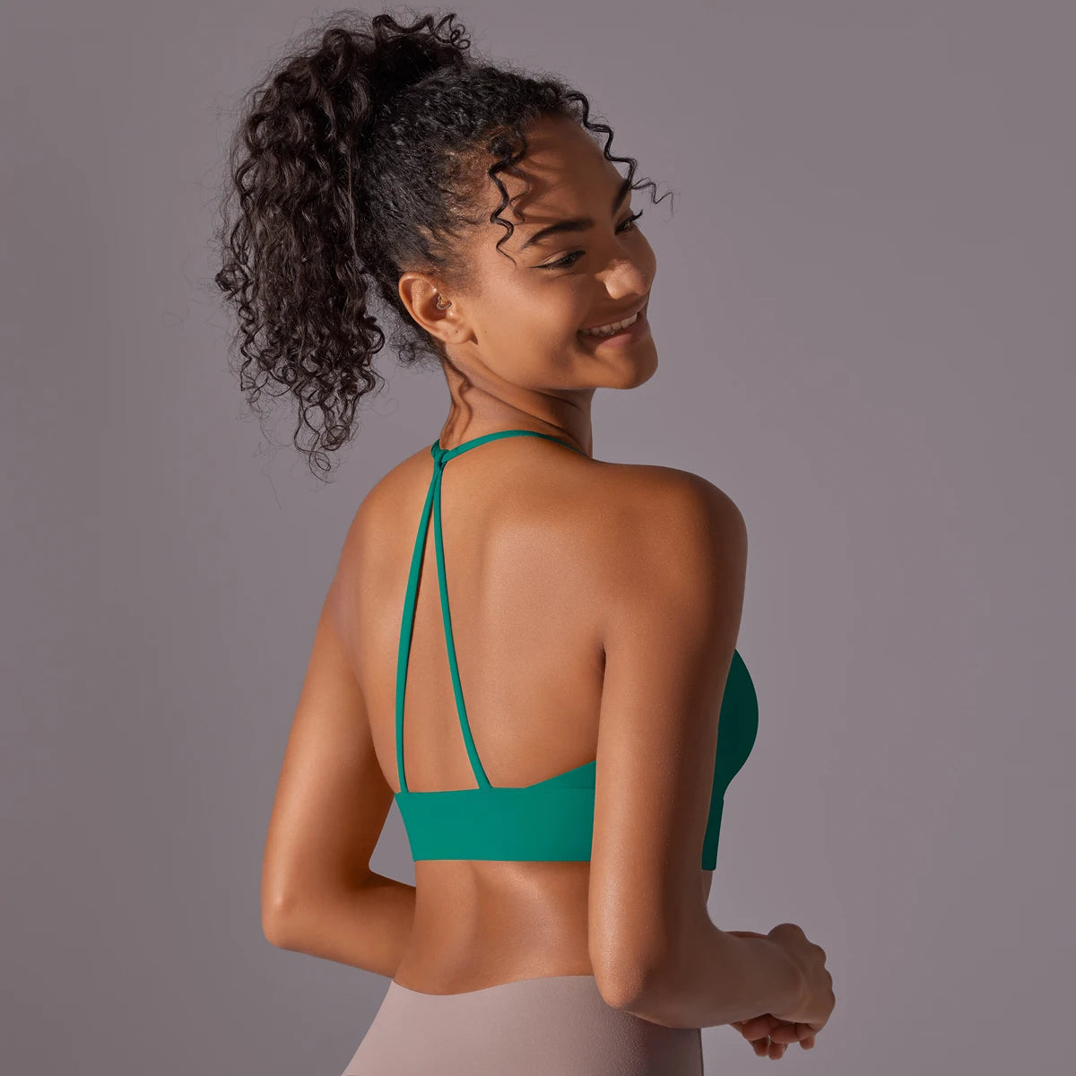 Backless Push-Up Sports Bra with Removable Pads