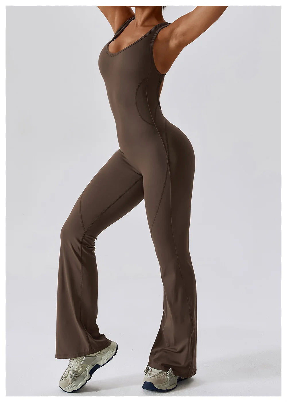 Women's Seamless Fitness Jumpsuit – Stretch One-Piece Yoga & Workout Romper