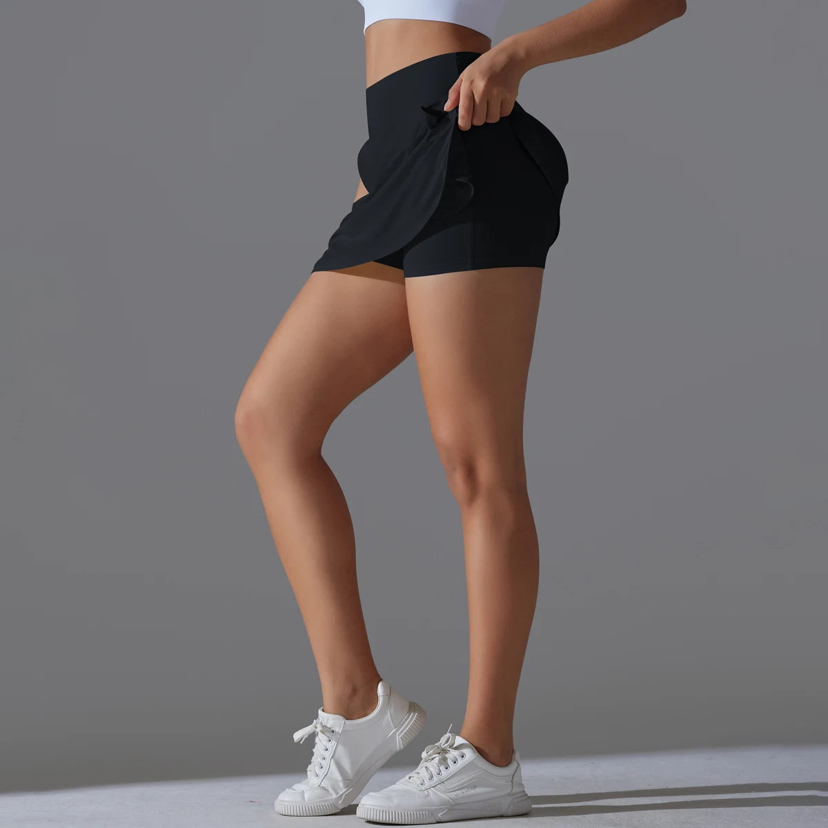 High-Waist Active Tennis Skirt