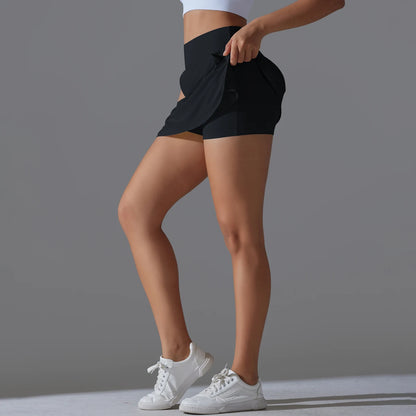 High-Waist Active Tennis Skirt