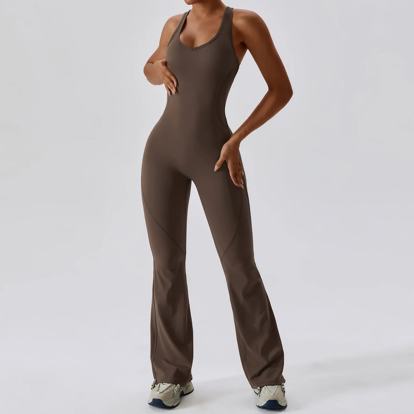Women's Seamless Fitness Jumpsuit – Stretch One-Piece Yoga & Workout Romper