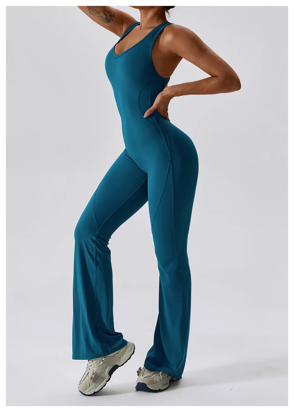 Women's Seamless Fitness Jumpsuit – Stretch One-Piece Yoga & Workout Romper