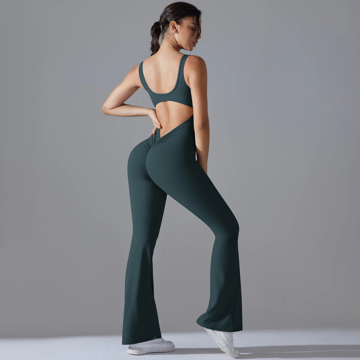 V-Back Sculpting Workout Jumpsuit