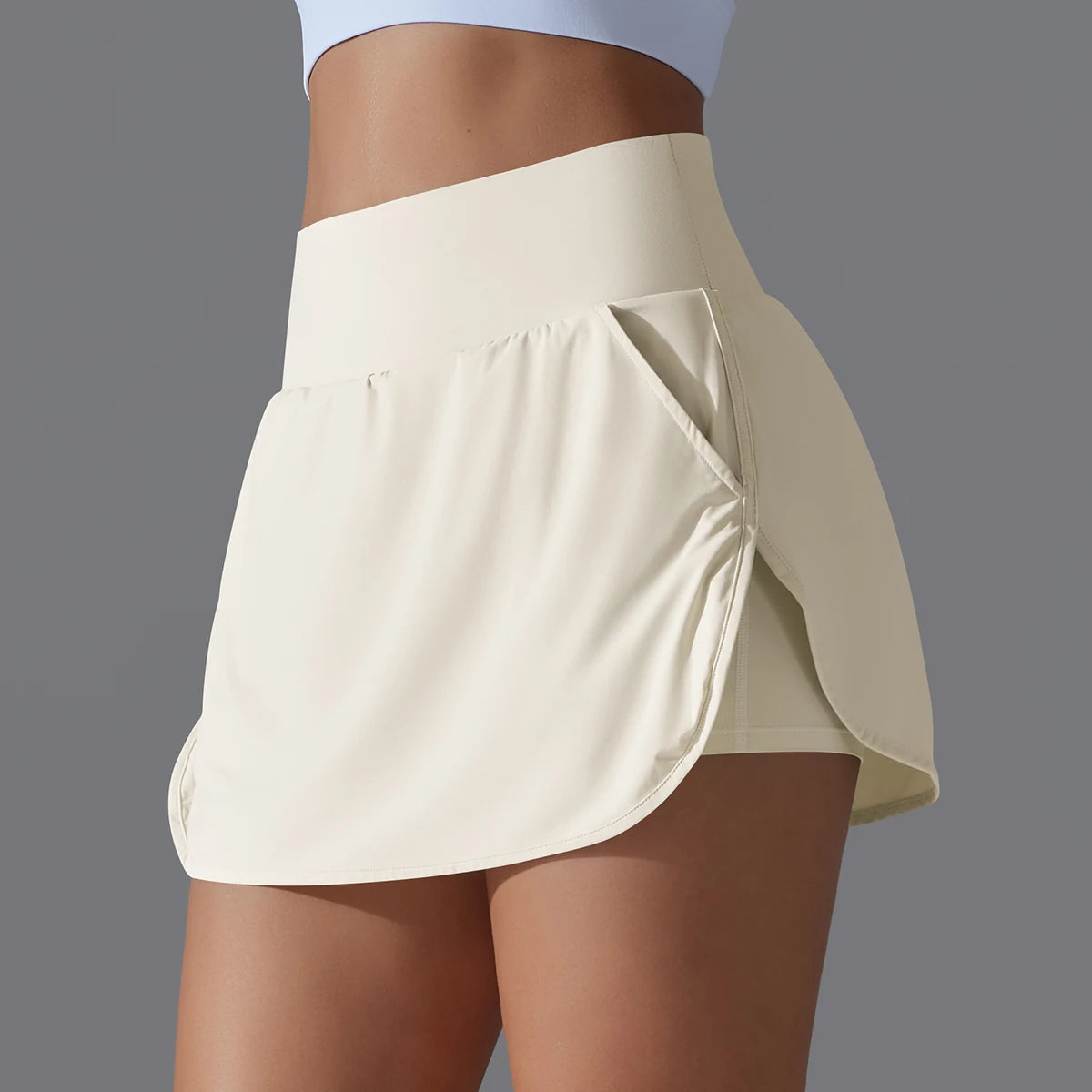 High-Waist Active Tennis Skirt