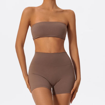 Strapless Two-Piece Workout Set