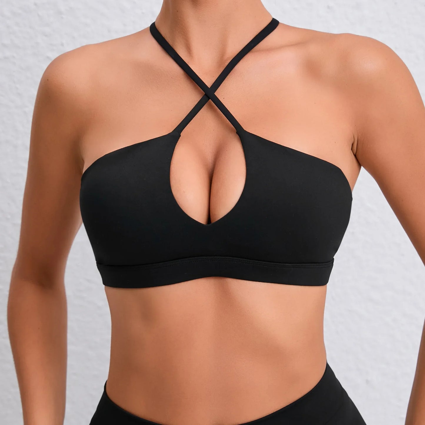 Women's Cross-Back Sports Bra – Padded Breathable Yoga & High-Support Workout Bra