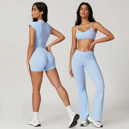 Sculpt & Move 2-Piece Short Sleeve Activewear Set
