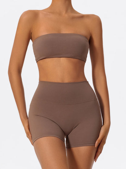 Strapless Two-Piece Workout Set