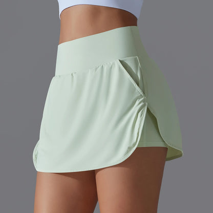 High-Waist Active Tennis Skirt