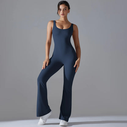 V-Back Sculpting Workout Jumpsuit