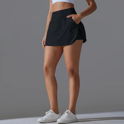 High-Waist Active Tennis Skirt