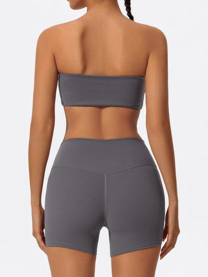 Strapless Two-Piece Workout Set