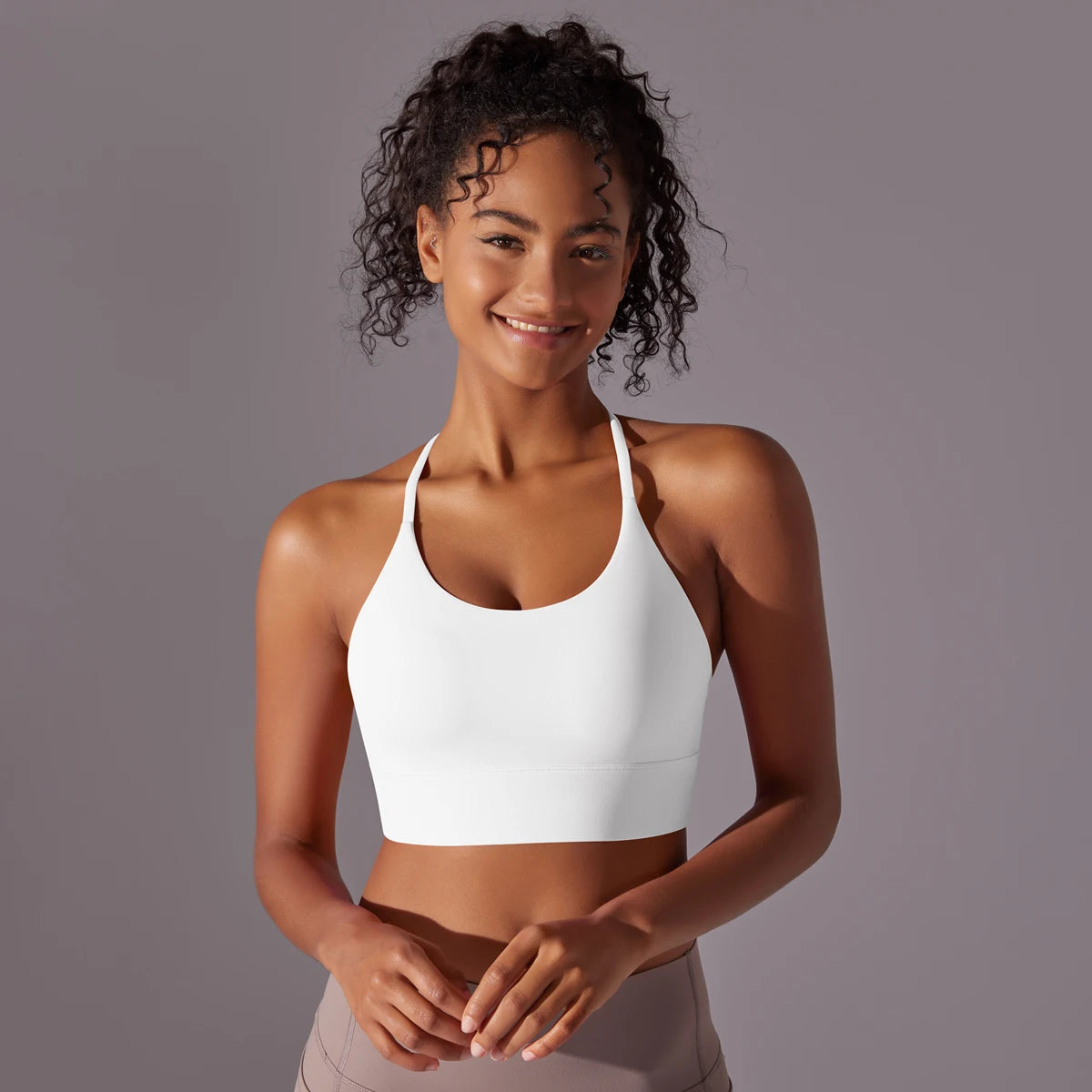 Backless Push-Up Sports Bra with Removable Pads