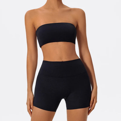 Strapless Two-Piece Workout Set