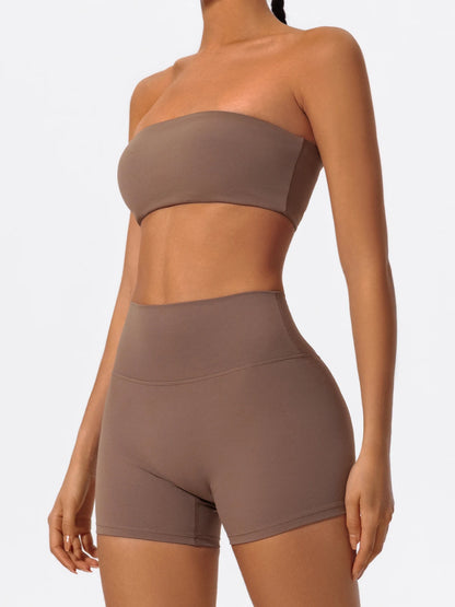 Strapless Two-Piece Workout Set