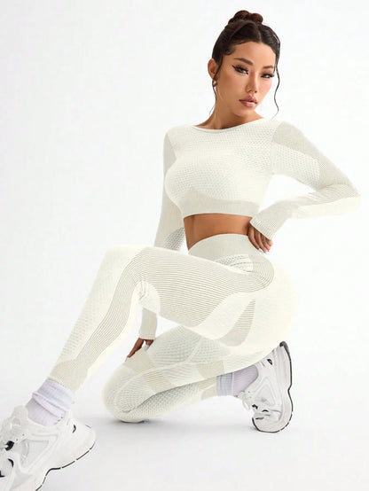 2-Piece Seamless Women's Workout Set – Breathable Sports Bra & High-Waisted Leggings Yoga Outfit