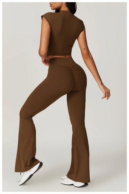 Sculpt & Move 2-Piece Short Sleeve Activewear Set