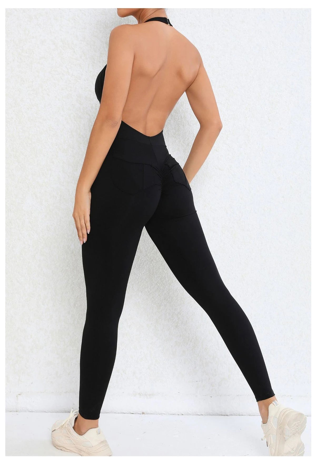 Backless Sculpting Gym Jumpsuit