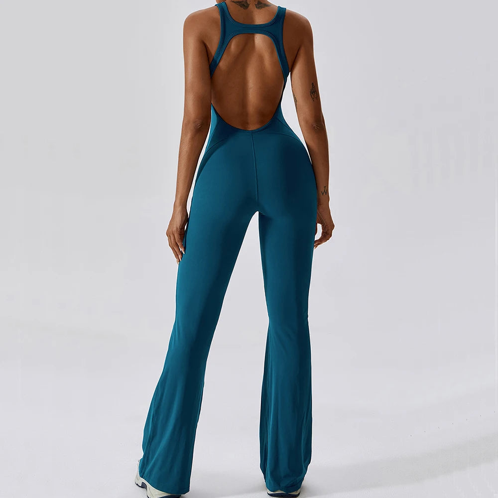 Women's Seamless Fitness Jumpsuit – Stretch One-Piece Yoga & Workout Romper