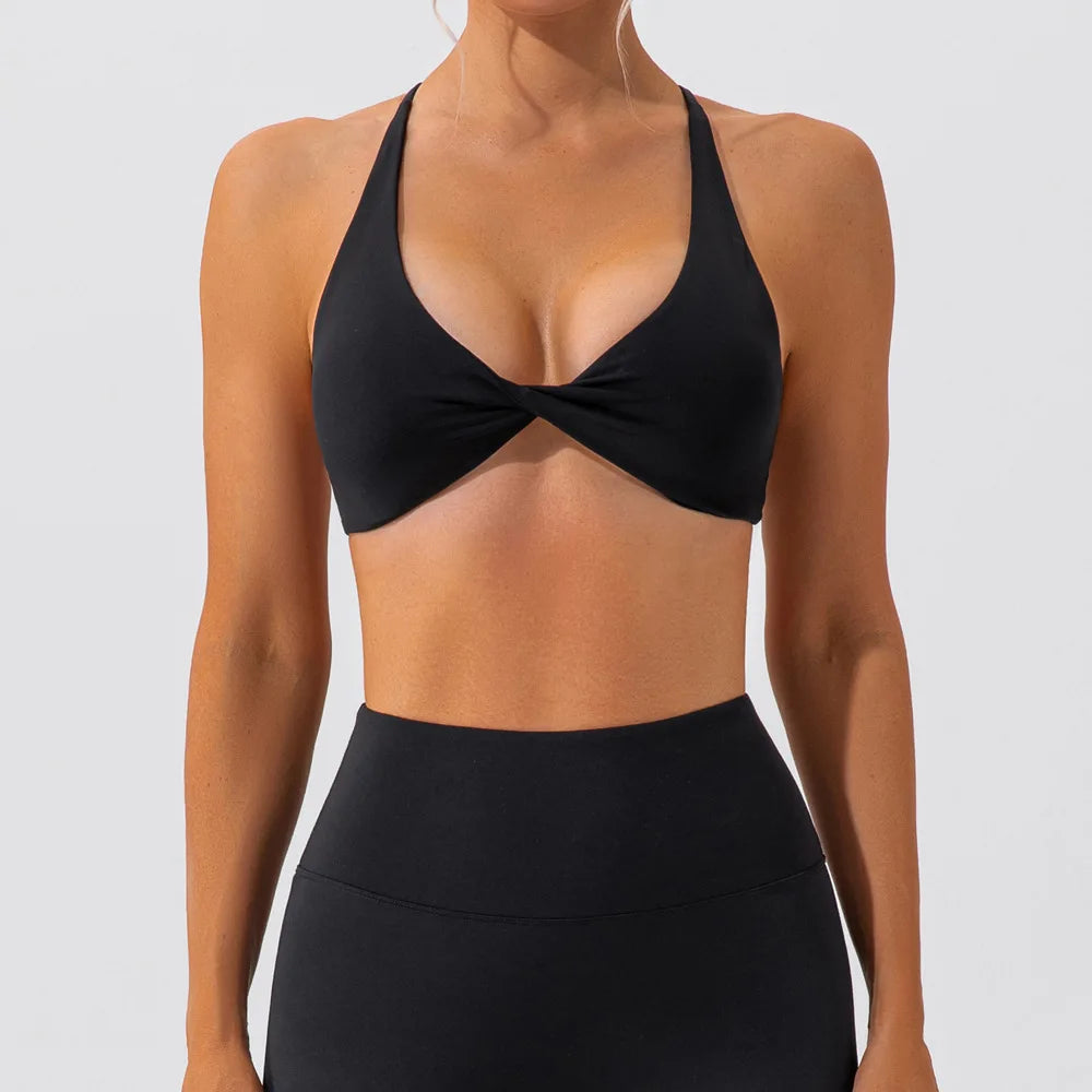 Criss-Cross Back Sports Bra Workout Top