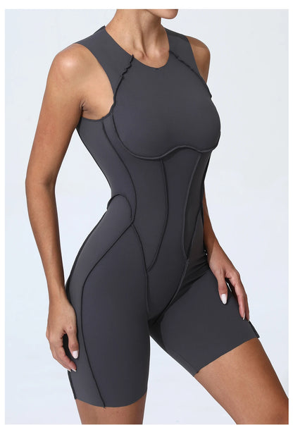 Women’s Padded Sport Jumpsuit – Fitness Bodysuit for Gym and Activewear